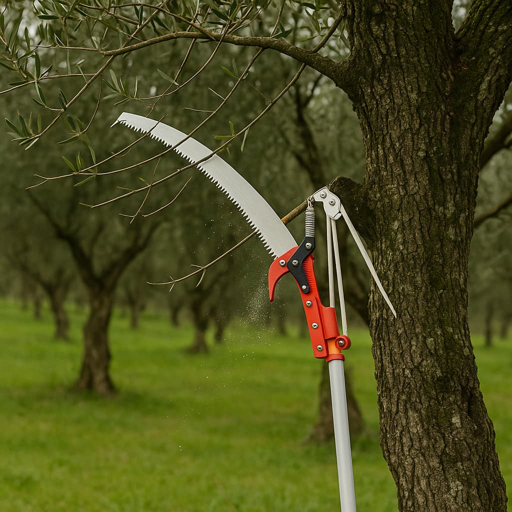 Kit Podador Galhos + Cabo Extensível + Serrote Tesoura Jardim
