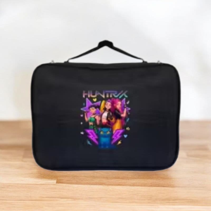 ESTOJO ORGANIZADOR BOX GRANDE GUERREIRAS DO K-POP HUNTRIX IDEAL PRA ESCOLA.
