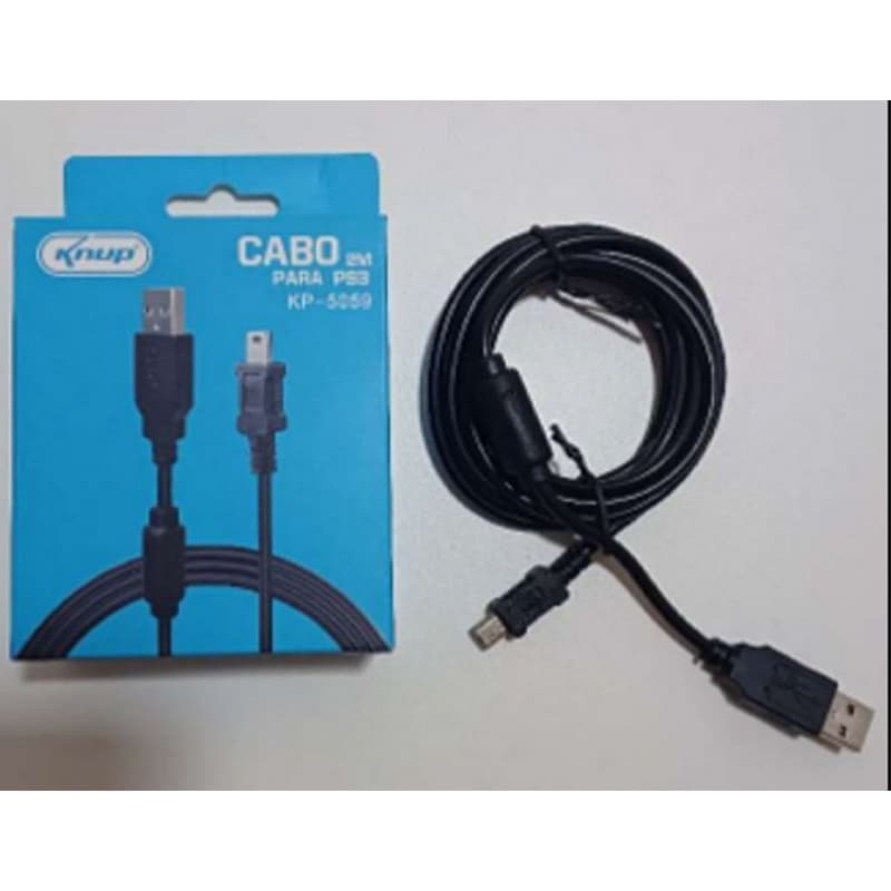 Cabo V3 x USB - Carregador de Controle do PS3