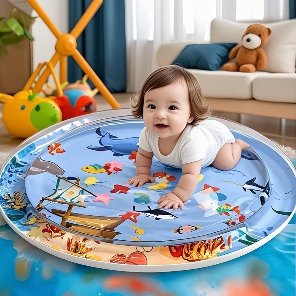 Tapete de Água Inflável Atividades Interativas Educativos Sensoriais Brinquedo Infantil Bebê Menino Menina Tummy Time