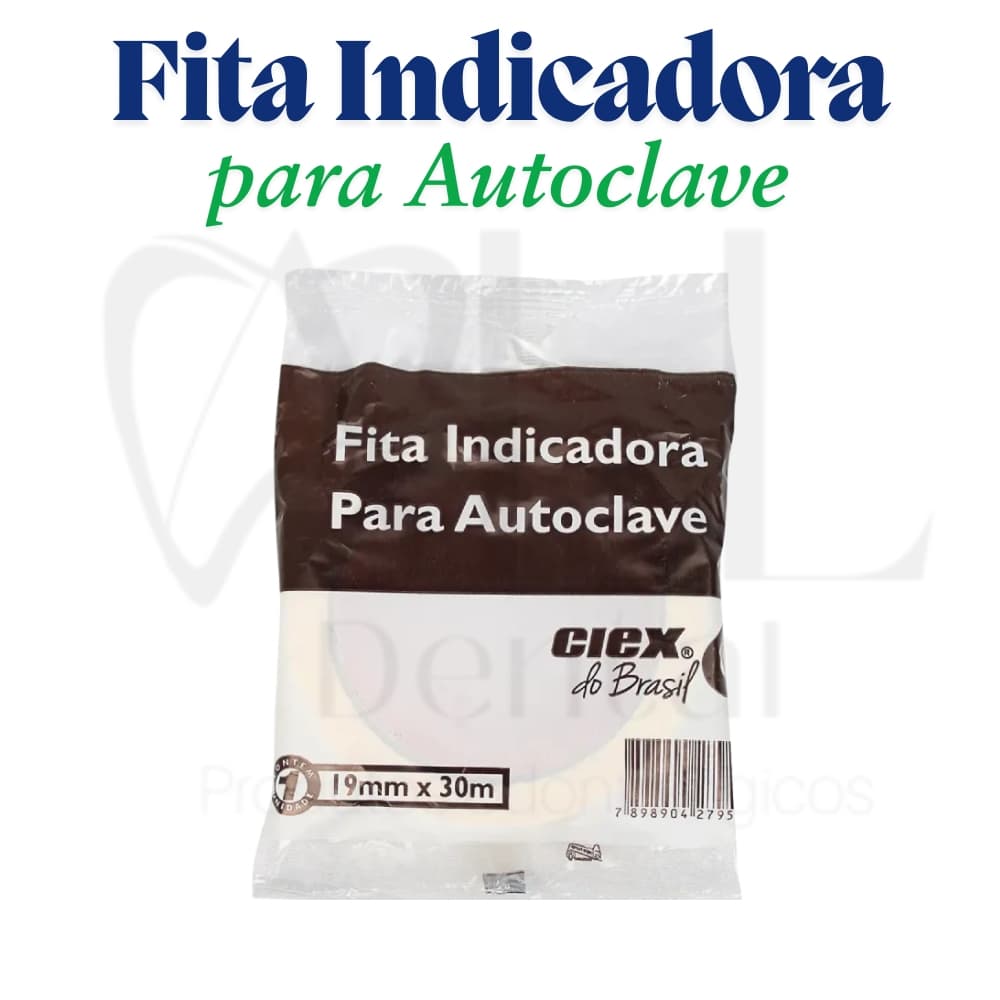 Fita Adesiva Zebrada para Autoclave Esterilização 19mm X 30m da CIEX