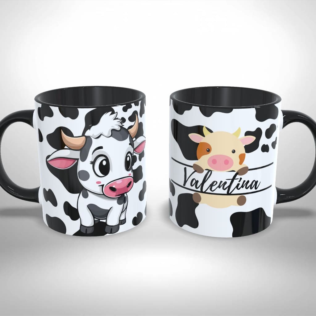 Caneca Personalizada com Nome Vaquinha Fofa Vaca Presente