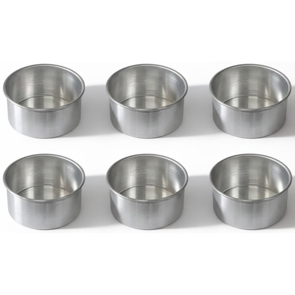 Kit 6 Forma Assadeira Bolo Meme Bento Cake 10x5cm Alumínio Fundo Fixo Mini Bolo Profissional