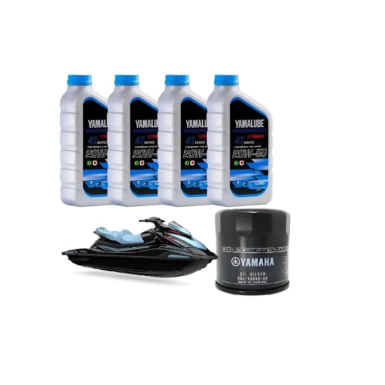 Kit Filtro + 4l Óleo 20w50 Náutico Jetski Yamaha 4 Tempos 1.8 1800 Cc Cilindrada Cruiser Ho Sho Svho