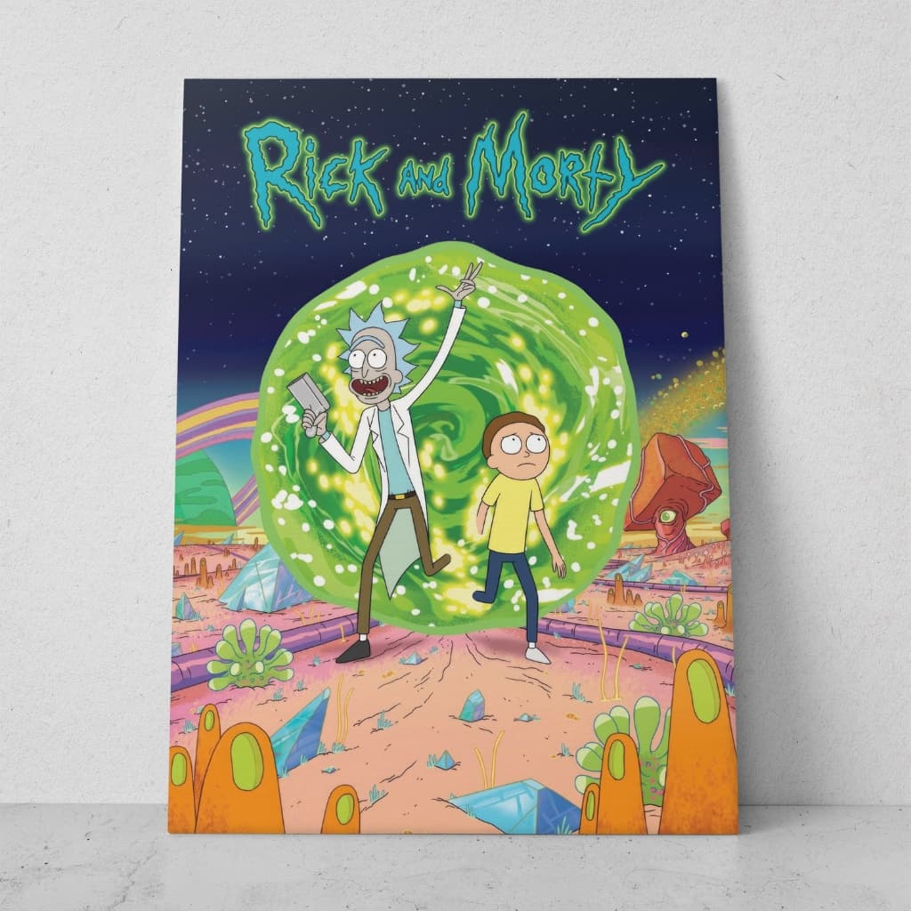 Quadro decorativo desenho infantil Rick e Morty decoração para quarto