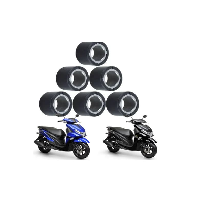 Kit 6 Rolete Contra Peso Embreagem Fluo 125 2022 2023 2024 2025 Original Yamaha
