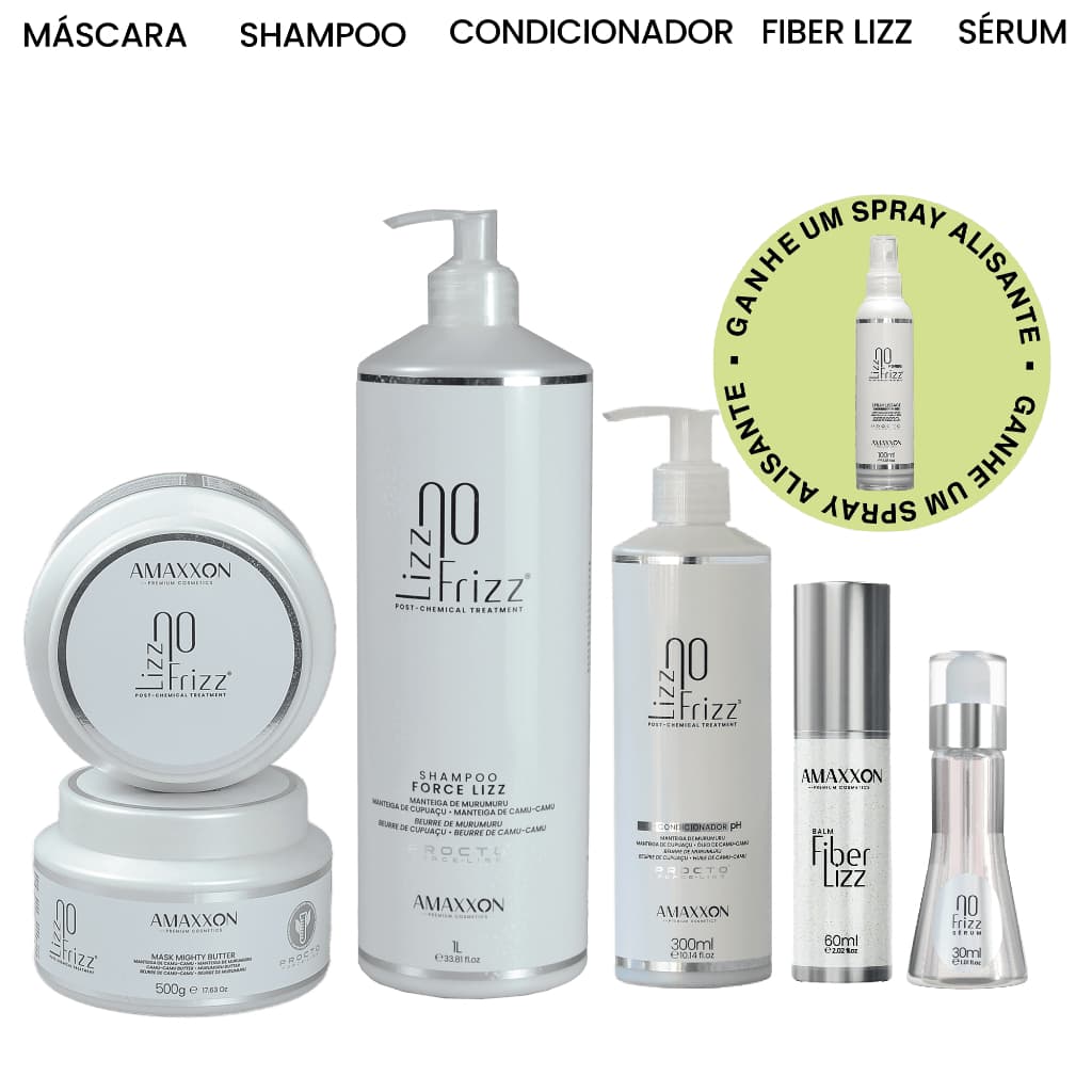 Kit Tratamento Pós Química Anti Frizz Intensivo Premium II + Brinde