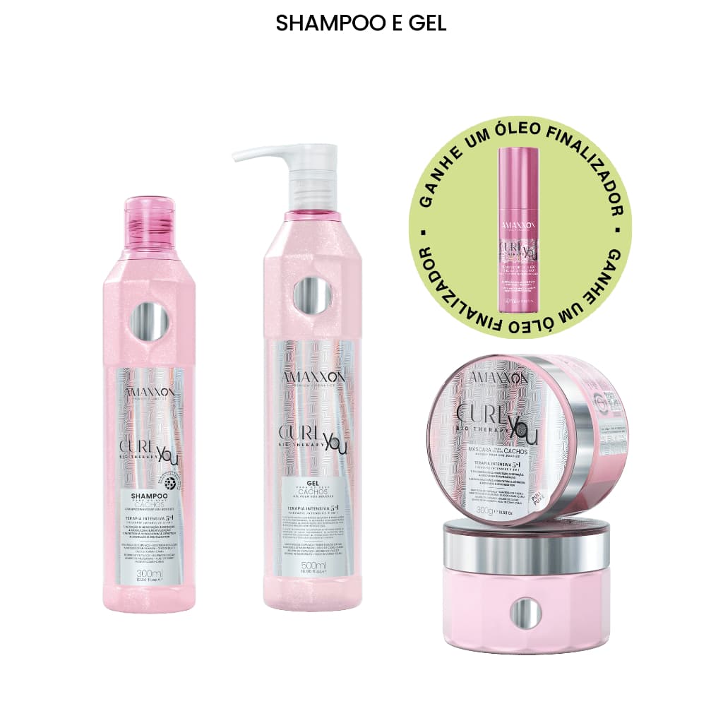 Kit Cachos Definidos Cacheadas Hidratação Anti Frizz + Brinde
