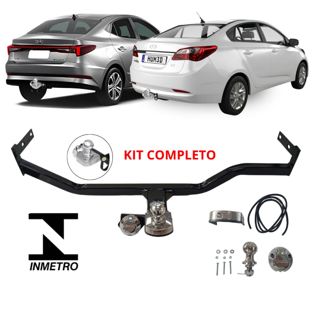 Engate Fixo Reforcel Hyundai HB20 Sedan 2013 Até 2025 Resistente 500kg Homologado Inmetro
