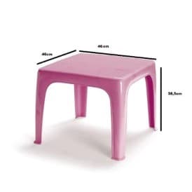 OFERTA Mesinha Mesa Kids Infantil Rosa 46x38 Cm Plástica Resistente Casa Escola, Sala Quarto Injeplastec