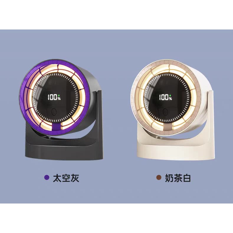 Mini ventilador portátil com visor LED adequado para quartos, escritórios, locais de trabalho