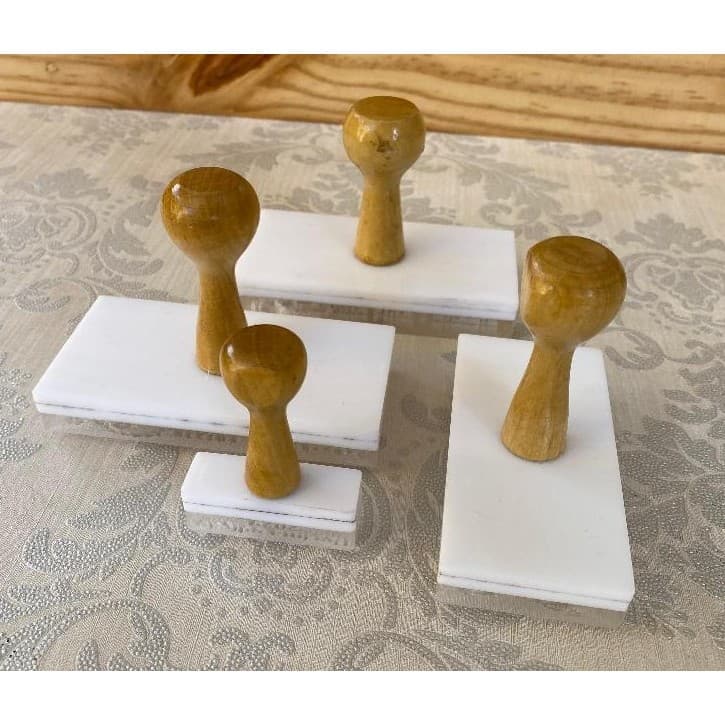 Carimbo Acrílico Artesanato com Logotipo para Biscuit Cerâmica Sabão Barro