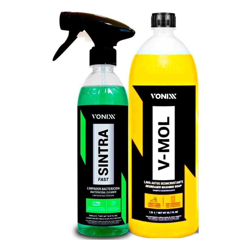 Kit Limpeza Automotiva Sintra Fast 500ml + V-mol 1,5l Vonixx