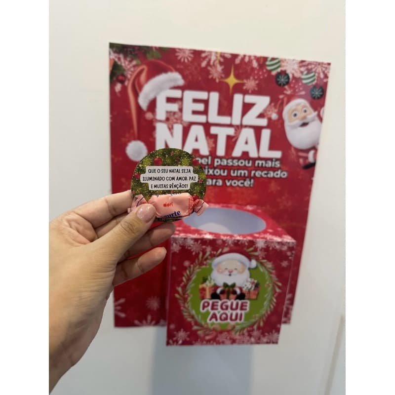 Caixa Feliz Natal - Com recadinhos - Frases motivacionais
