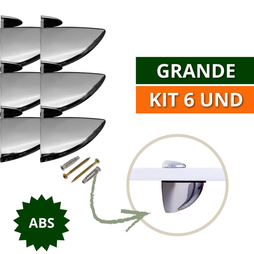 Kit 4 e 6 Suporte Prateleira Organizadora Horizontal Tucano Grande ABS Resistente Para Vidro Madeira
