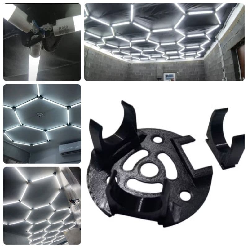 Original - MOD2 kit 20 Suporte Para Montagem Hexagonal Lampada 25mm a 26mm Tubular Colmeia 120 graus - ENVIO EXPRESS