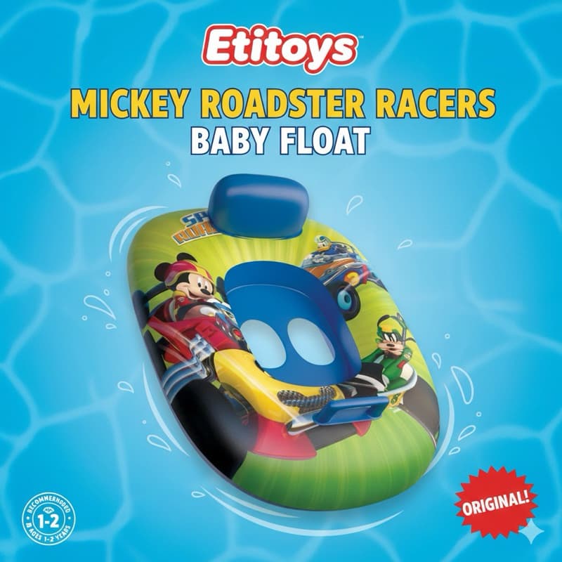 Bote Fralda Bebê Mickey Roadster Racers Etitoys - Segurança e Diversão