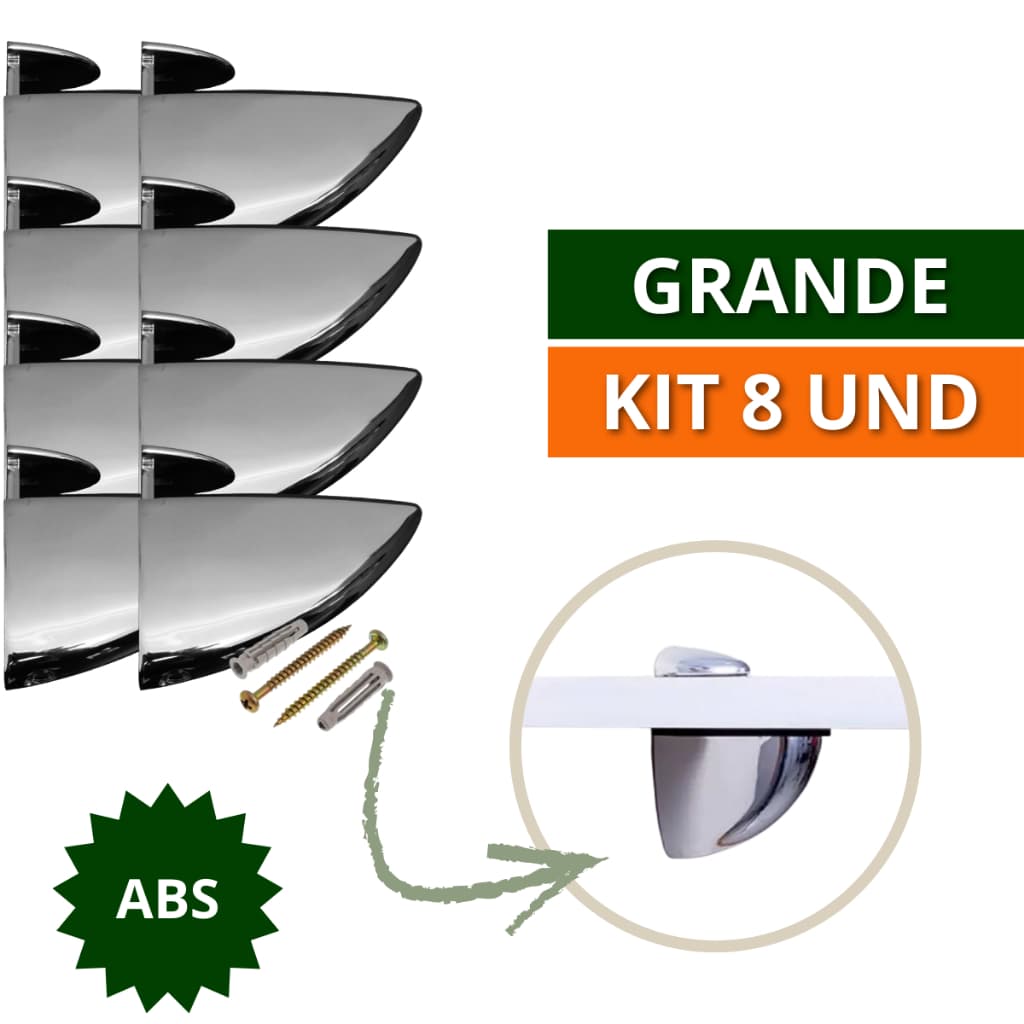 Kit 6 e 8 Suporte Prateleira Organizadora Horizontal Tucano Grande ABS Resistente P/ Vidro Madeira