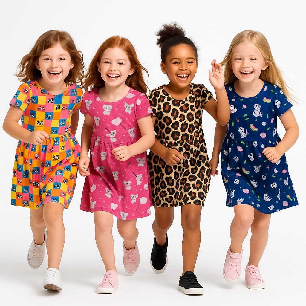 Kit 3 Un. Vestido Floral De Princesa Para Meninas De 4 A 16 Anos.