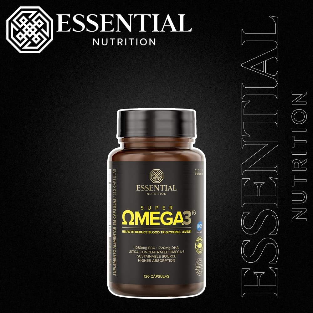 Super Ômega-3 TG 500mg (120 Cápsulas) Essential Nutrition