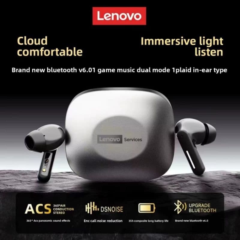 Lenovo LE209 Fone de Ouvido Bluetooth 6.0 Alta Performance - Ergonomia estilo Gm2 Pro / Xt53
