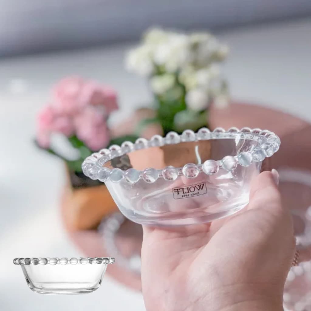 Bowl Pérola Cristal 02 unidades  -    Wolff - Mini Bowl Crystal Glam  - Bowl Pérola Premium - 02 unidades