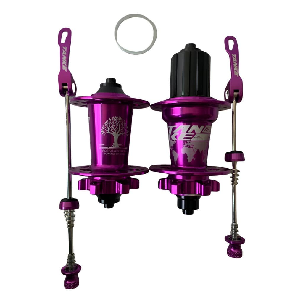 Par de cubo traseiro TANKE Roletado 36 furos K7 8 a 12 velocidades Tanke Th390 Roxo de Blocagem