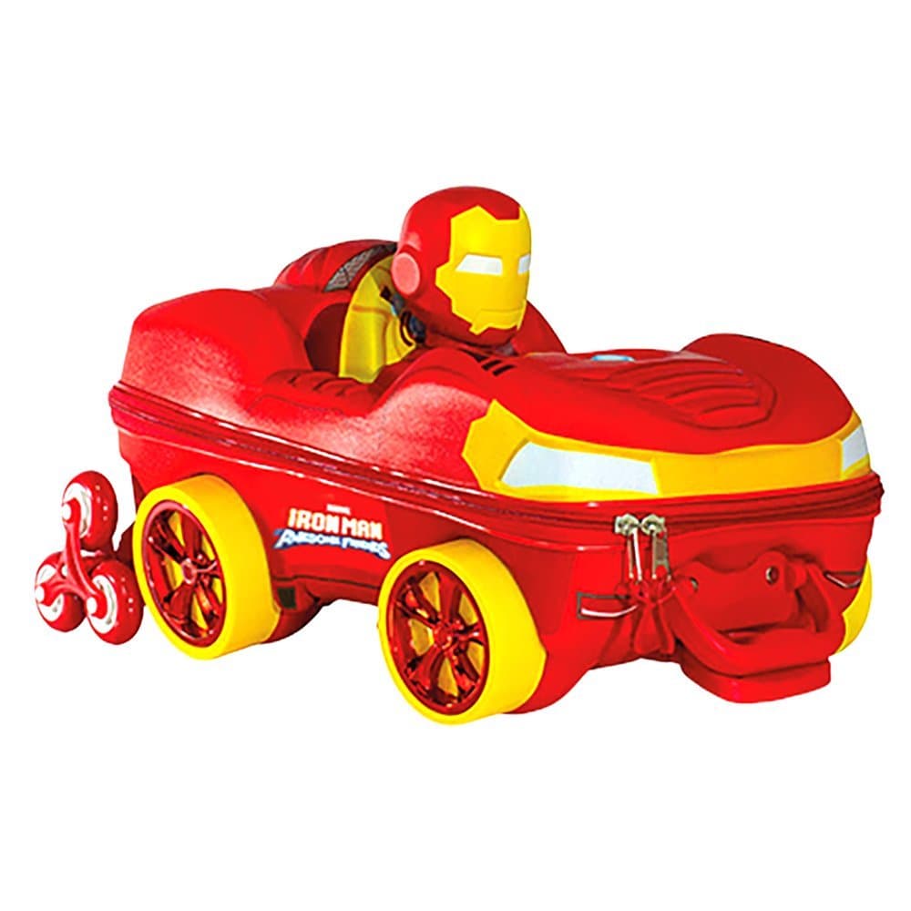 Mochila Mala Infantil Homem de Ferro 3D com Rodinhas - Vermelha