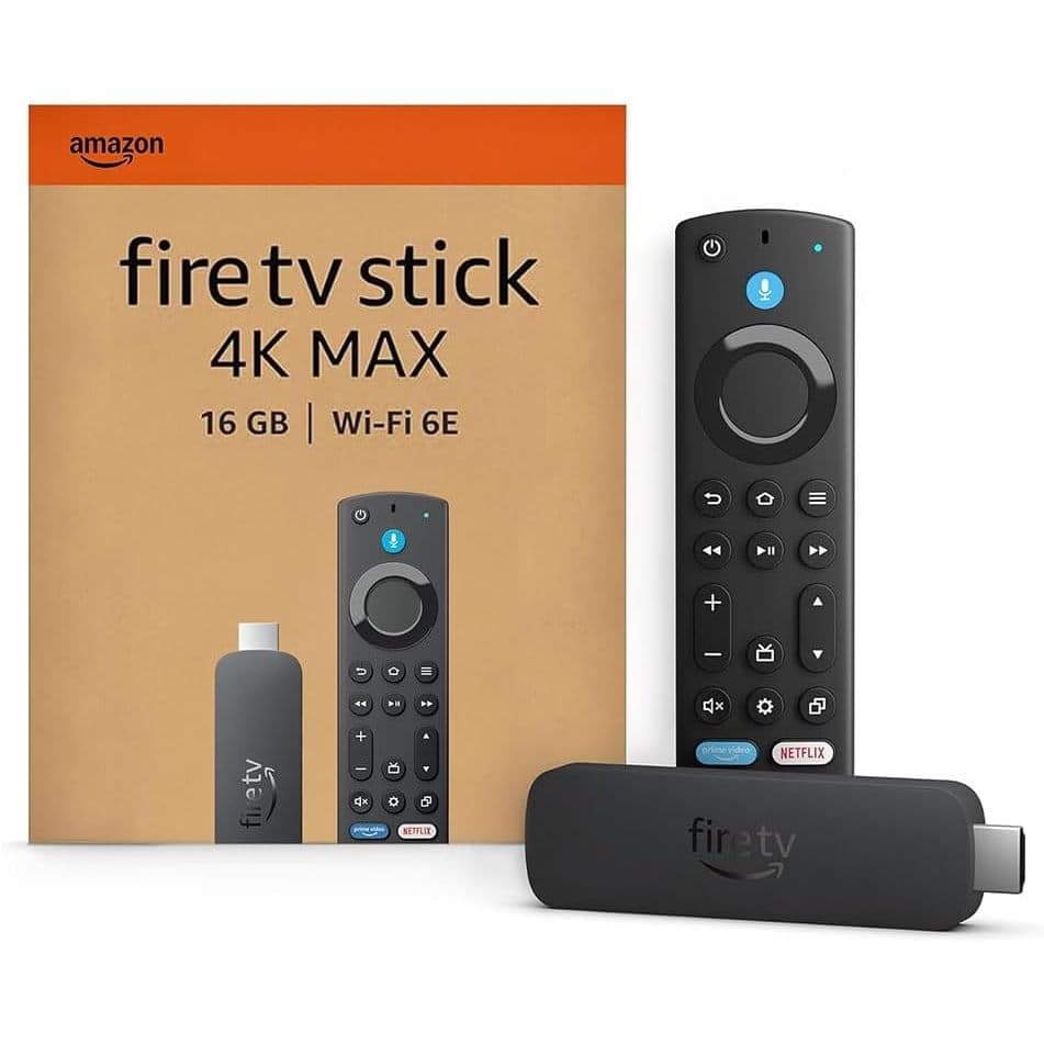 novo AMAZON FIRE TV Stick 4K MAX (2ª Geração) Wi-Fi 6E, 2.0 GHz, 16GB/ALEXA aprimorado Controle remoto de voz
