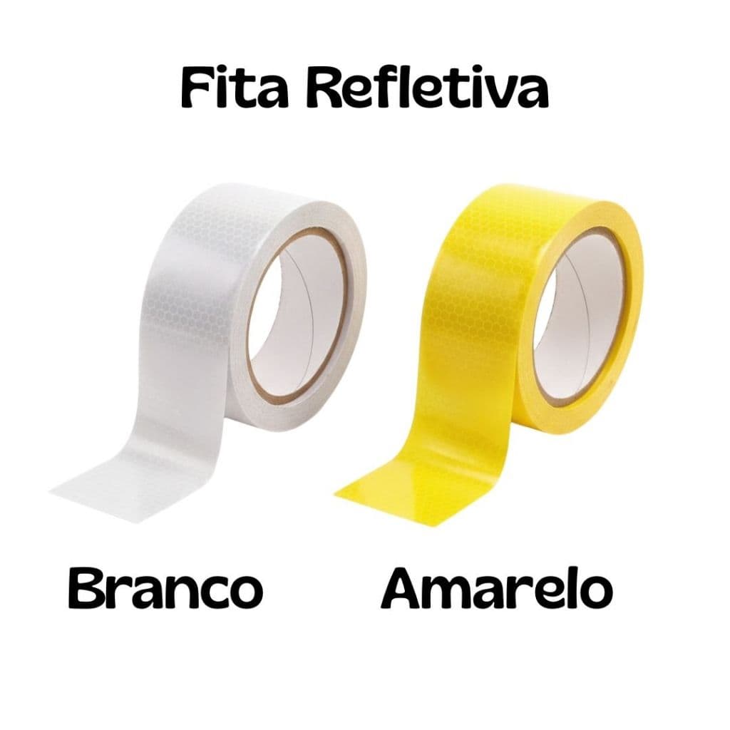 Fita Adesiva Refletiva Luminosa 10 cm 1 m 5metros capacete bicileta