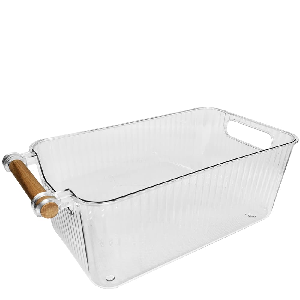 Organizador De Cozinha Com Alça De Madeira