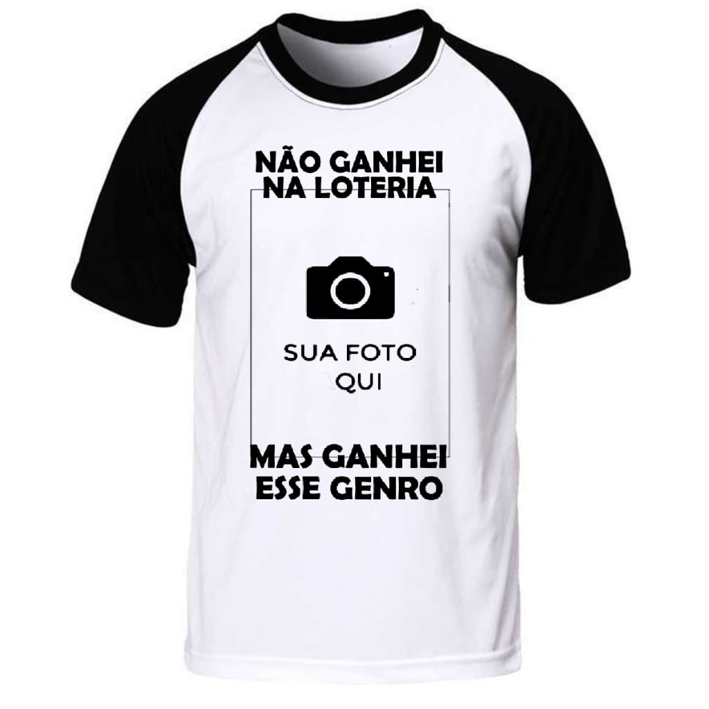 camiseta personalizada foto genro ganhei na loteria camisa familia presente