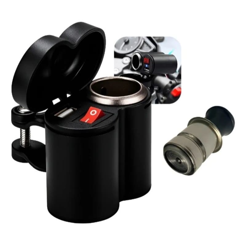 tomada USB 45V carregador pra moto tipo isqueiro
