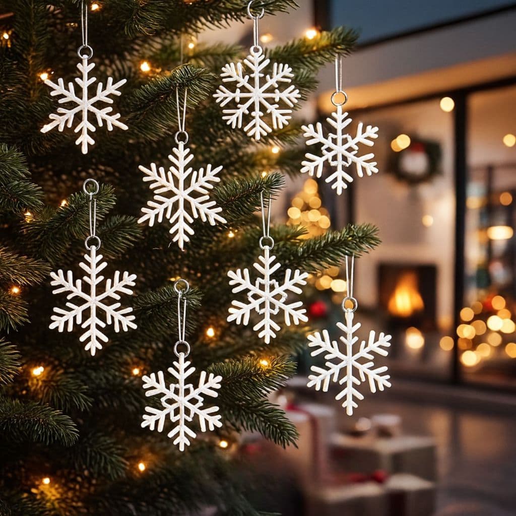 Kit 10 Flocos De Neve Pendente de Natal - Decoração de Árvore - Varios Modelos