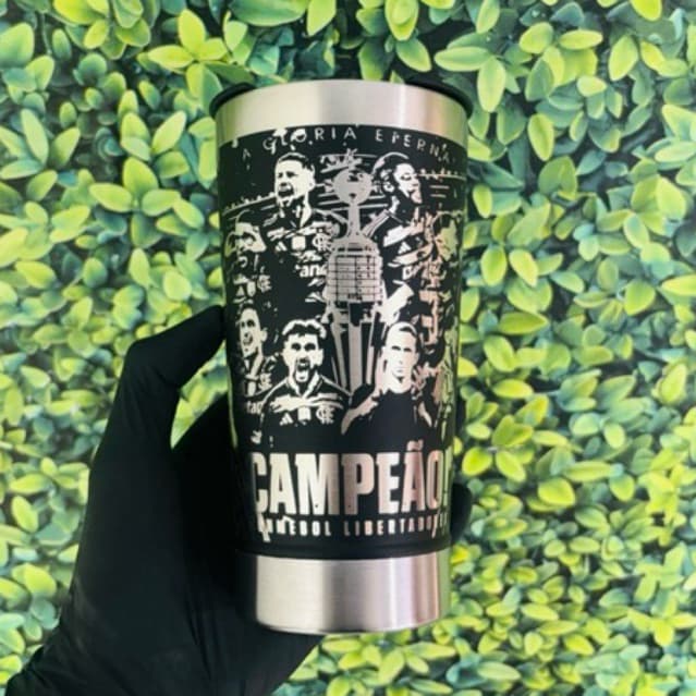COPO TÉRMICO FL TETRACAMPEÃO personalizado a laser  360º Graus 473 ML PREMIUM