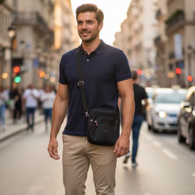 Bolsa Shoulder Bag Transversal Pochete Grande Alça Regulavel