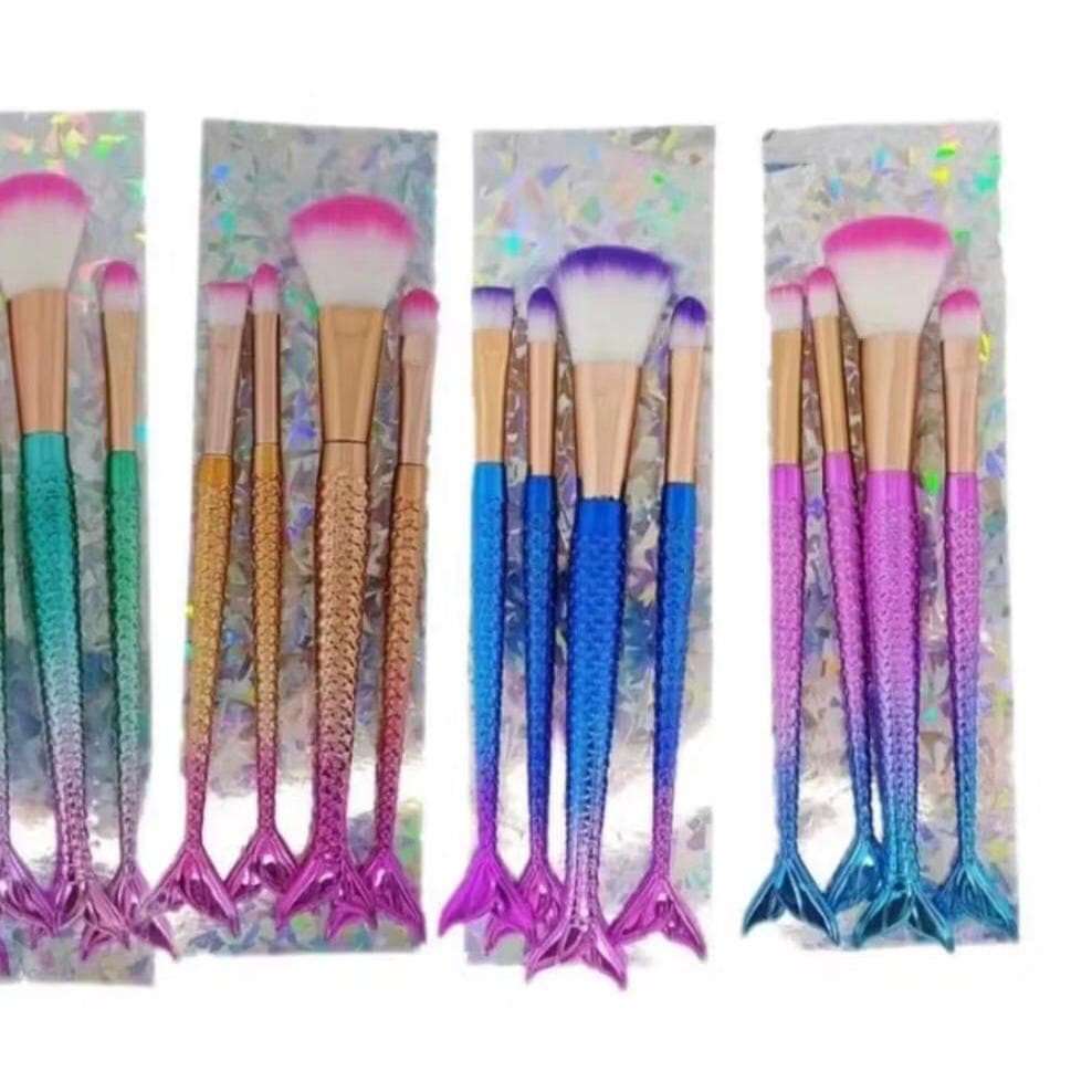 KIT 4 Pincéis Sereia para maquiagem