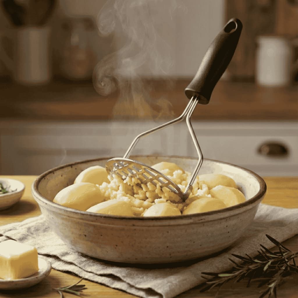 Kit até 2 Amassador Inox Batata Legumes Feijão Mandioca Utensílio Cozinha Reforçado Prático