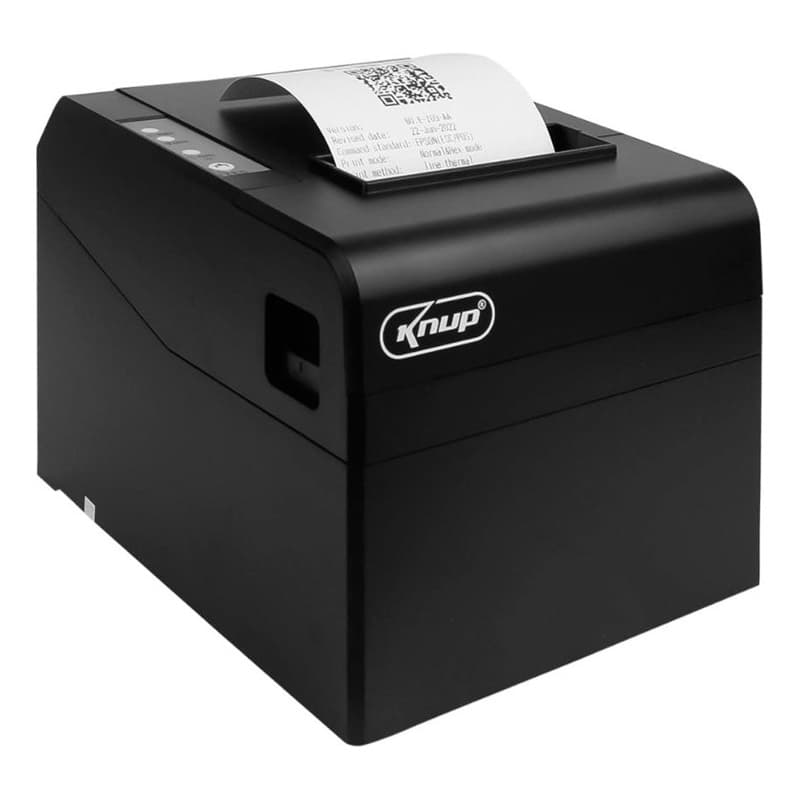 Impressora Térmica Papel 80mm Cupom/Nota Compacta Knup Bivolt, Econômica, Corte Automático Preta
