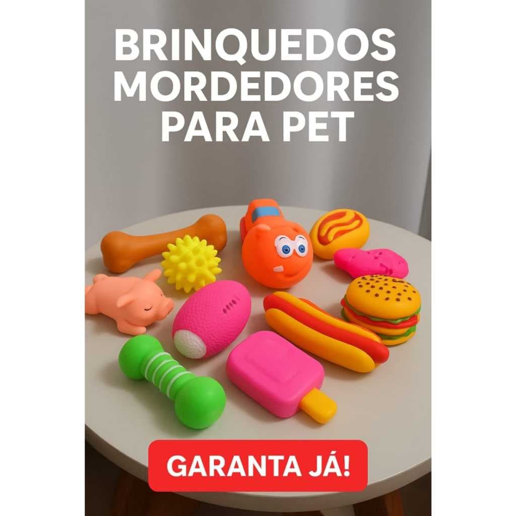 Kit Brinquedo Mordedor Pet Cachorro e Gatos