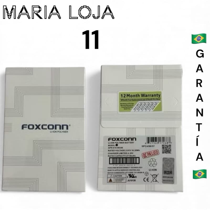 Bat-eria compatível, Foxconn11nova e pronta para instalação. Produto desenvolvido para substituição do APARELHO