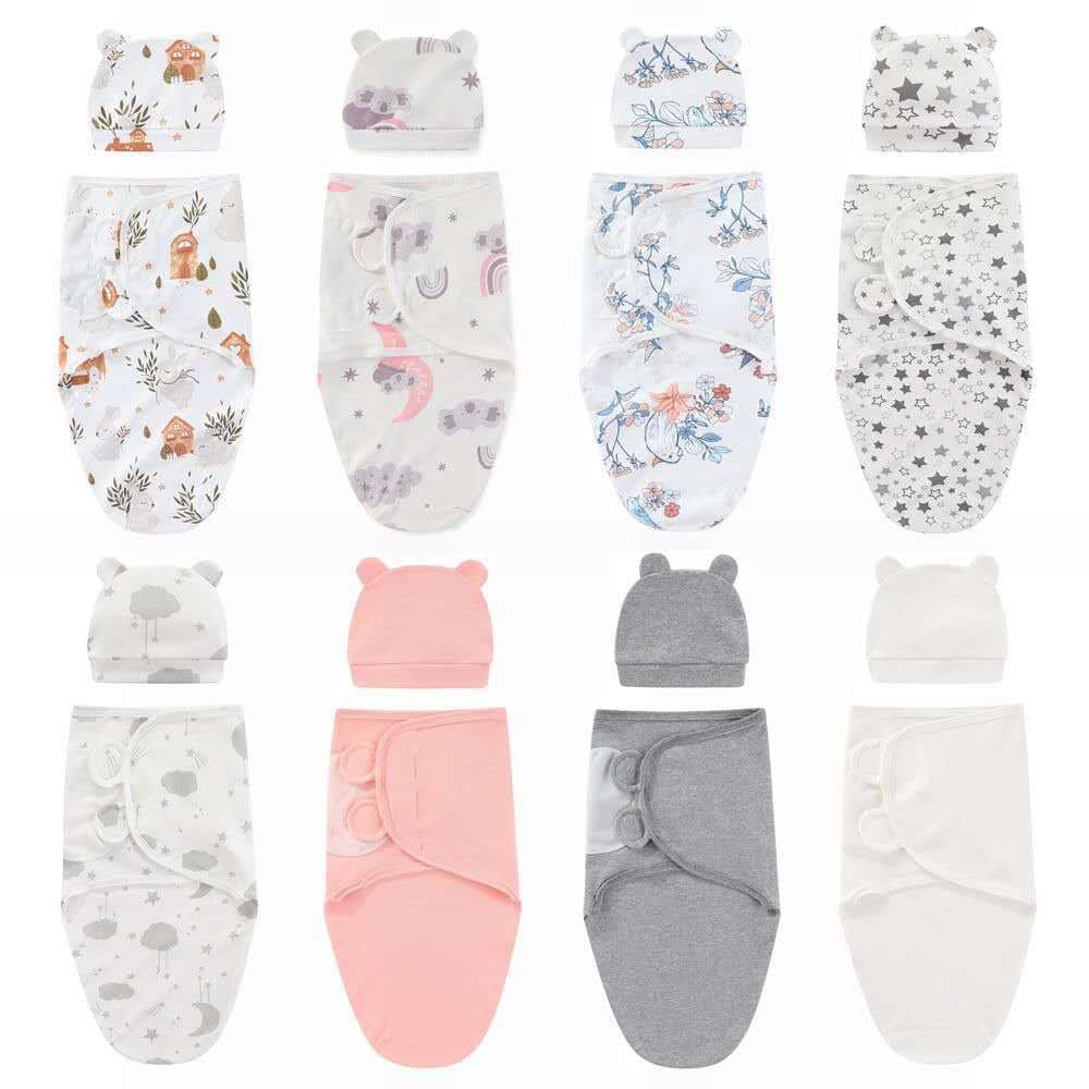 Conjunto Cueiro Charutinho Saco De Dormir Bebe Recem Nascido RN Tercido Fresco Respiravel