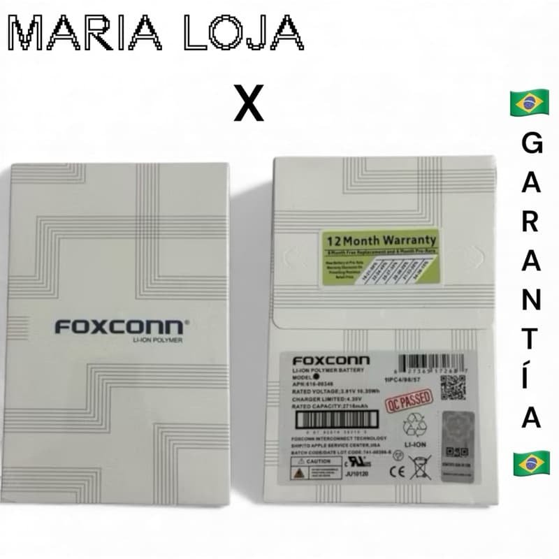 Bat-eria compatível, FOXCONN X nova e pronta para instalação. Produto desenvolvido para substituição do APARELHO