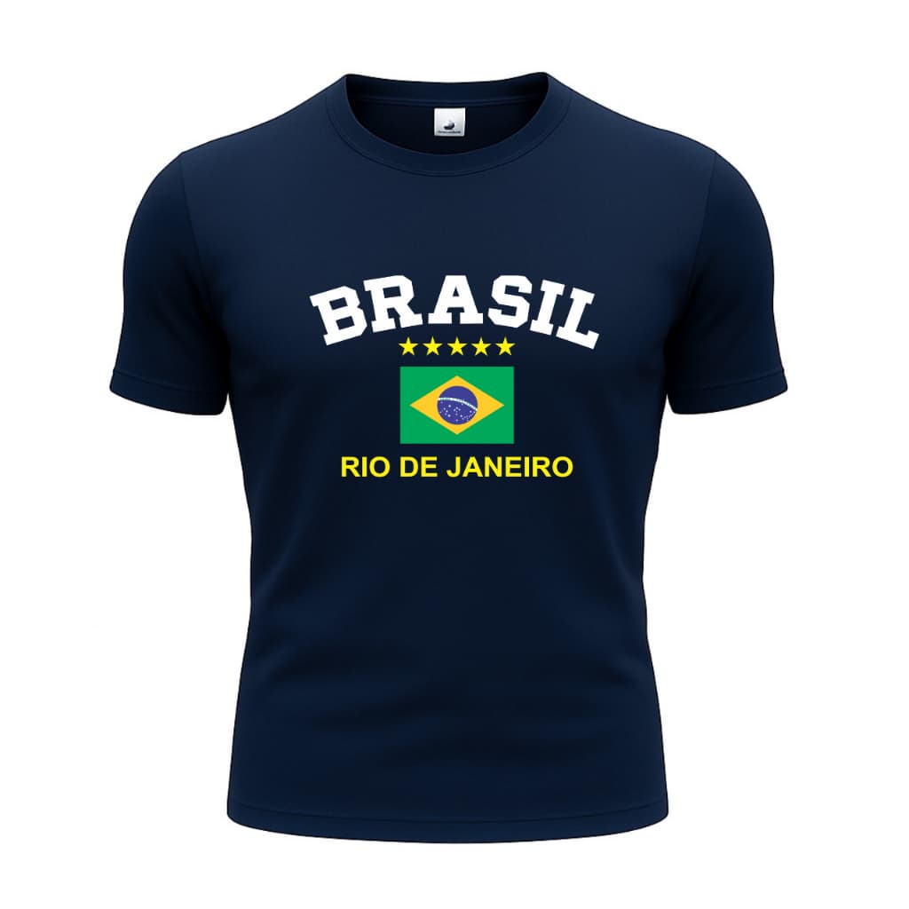 Camiseta Bandeira do Brasil Torcedor Estampada Seleção