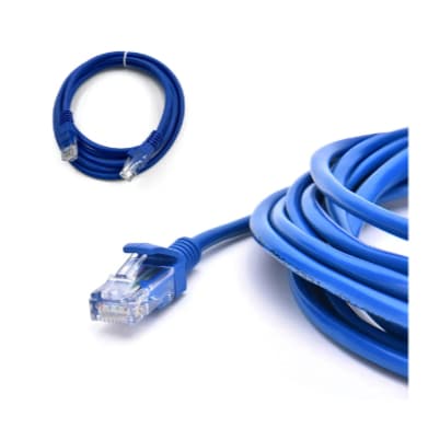 kit 20 10 6 Cabo De Rede 5 Metros Lan Internet Crimpado Rj45 Cat5e Azul