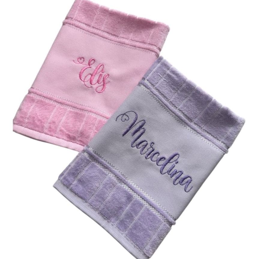 Toalha De Mão Com Nome Personalizado Bordado- Adulto, bebê , infantil, Casal, Igreja