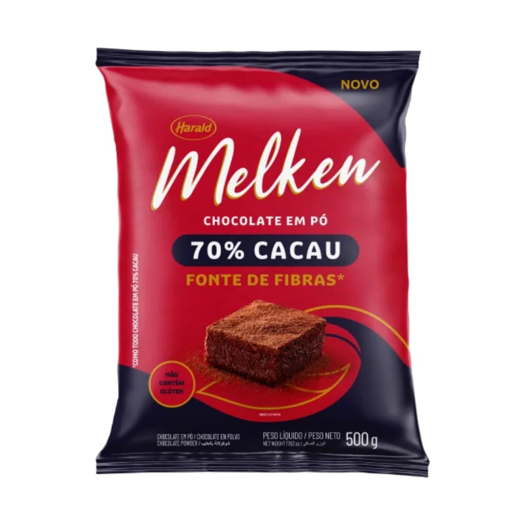 Chocolate em Pó Harald Melken 70% Cacau 500g – Sabor Intenso para Confeitaria