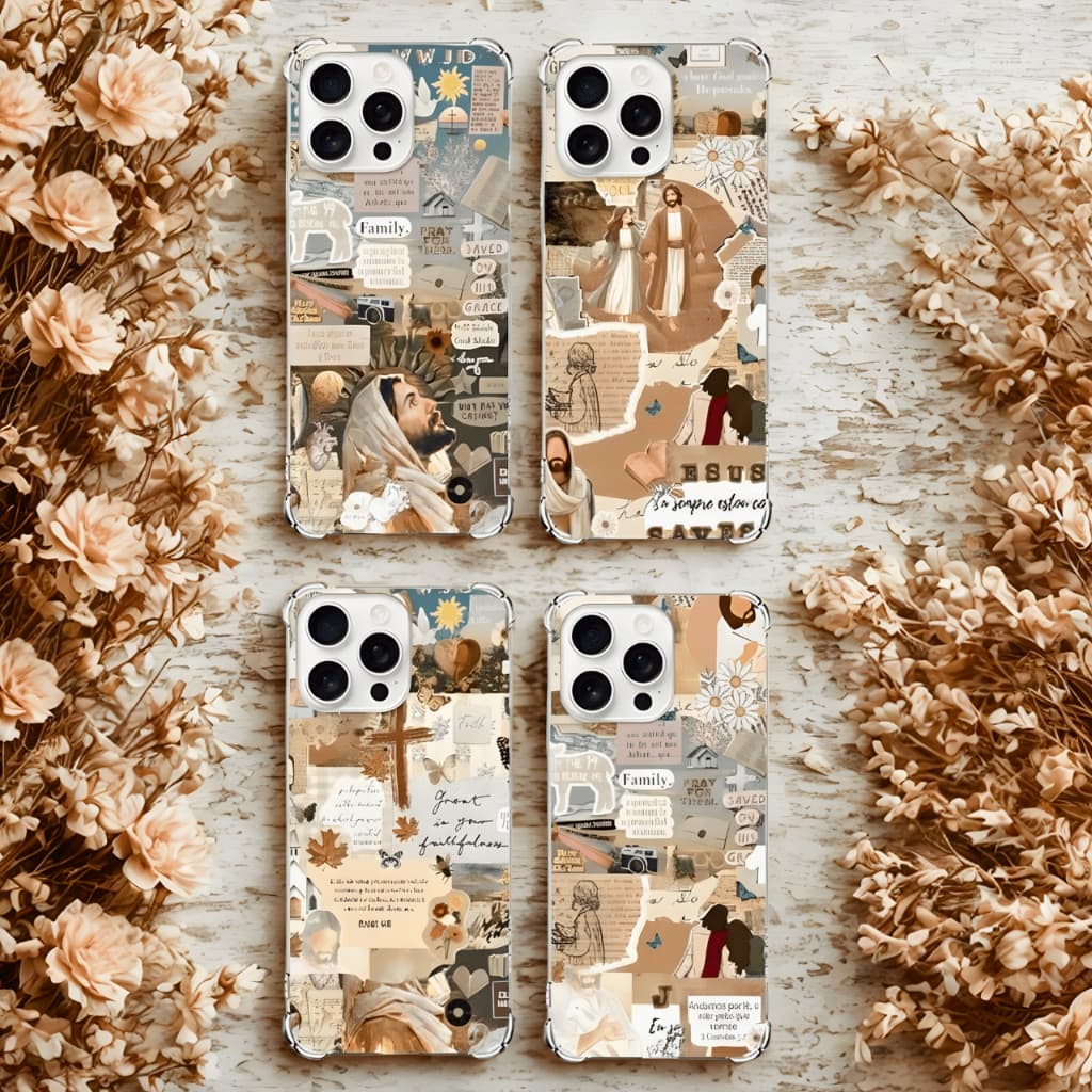 CAPINHA CAPA  IPHONE JESUS COLAGEM  PERSONALIZADA, PROTETORA  ANTI-CHOQUE TODOS OS MODELOS  PELO CHAT COM FRETE GRATIS