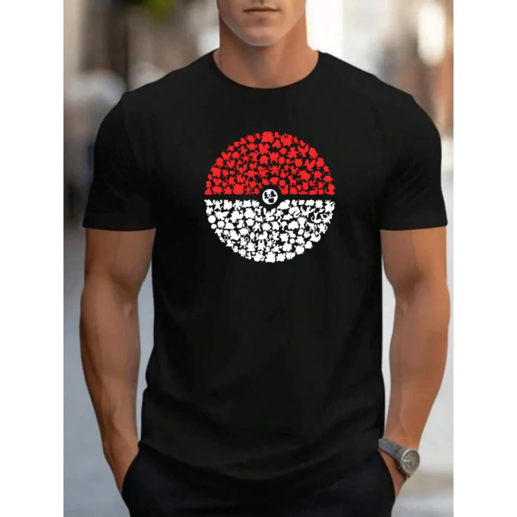 Camiseta Adulto Unissex Pokebola Modelo Anime Pokemon 100% Algodão