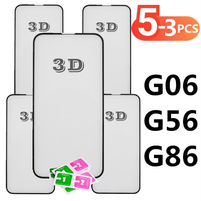 Kit 3Pcs/ 5Pcs Película De Vidro 3D Temperado Para Moto G06/G56/G86